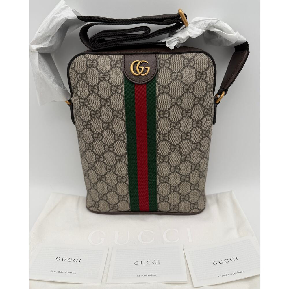 NEW GUCCI GG OPHIDIA WEB GG CROSSBODY MESSENGER BAG AUTHENTIC! - Picture 4 of 13